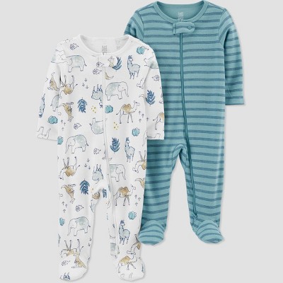 Image of Carter's Just One You® Baby Boys' 2pk Safari Sleep N' Play - Blue Newborn