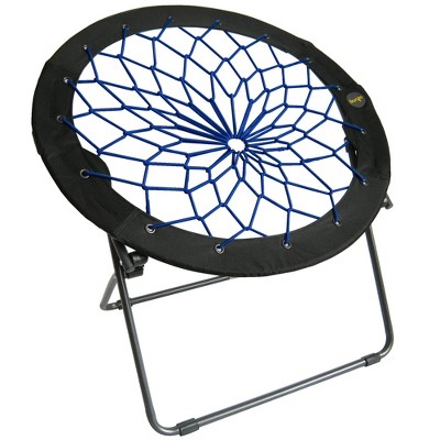 Navy Blue Foldable Outdoor Rocking Chair with Side Table