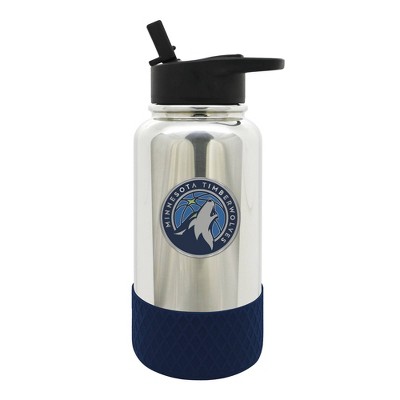 NBA Minnesota Timberwolves 32oz Thirst Hydration Water Bottle - Silver