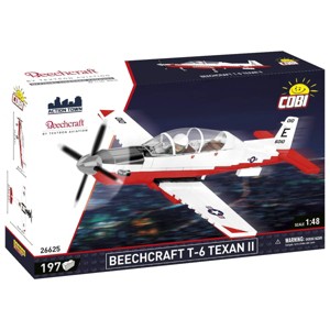 COBI Action Town Beechcraft T-6 Texan II Plane, Red & White, 197 Pieces - 1 of 4