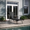 Emma and Oliver Textilene Adjustable 5 Position Patio Chaise Lounge with Armrests and Metal Frame - 2 of 4
