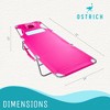 Ostrich Ladies Comfort Lounger with Chest Support, Portable Reclining Outdoor Patio Beach Lawn Camping Pool Tanning Chair - 3 of 4