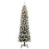 Aghana Digitals 94.5 in Pre-lit Artificial Christmas Tree with Warm White LED Lights, Flocked Snow, - 2 of 4