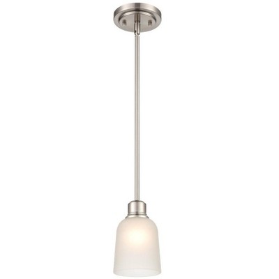 Elegant Amberle Brushed Nickel Globe Pendant with Frosted Glass