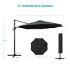 Sonkuki 11FT Offset Outdoor Patio Aluminum Cantilever Umbrella with Infinite Canopy Angle Adjustment - 3 of 4