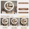 31.5'' Makeup Vanity Desk with Lighted Mirror, Luxury Dressing Table with 2 Drawers and 1 Cabinet, 3 Lighting Modes Available for Bedroom, White-Gold - 2 of 4