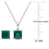 EVERLY JEWELRY | Sterling Silver Created Gemstone and Multiple Gemstones 2-Piece Set of Pendant with Chain and Earrings. - 2 of 3