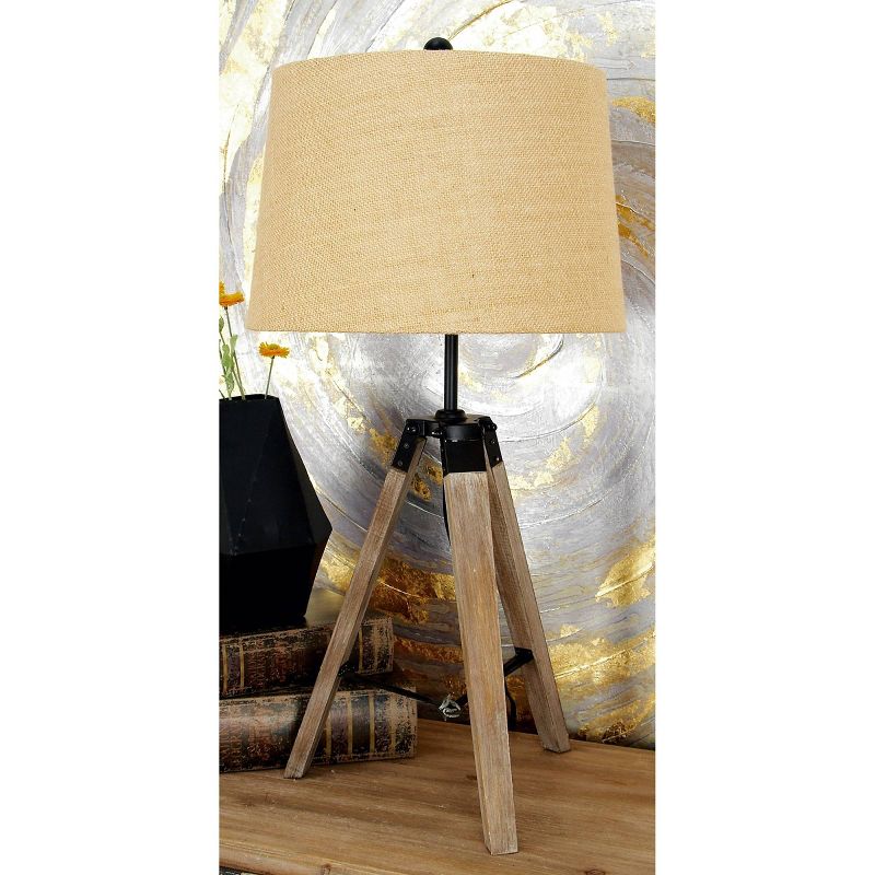 Wood Tripod Table Lamp Set of 2 Brown - Olivia &#38; May, 3 of 9