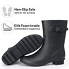 Alpine Swiss Reya Womens Waterproof Mid Calf Rain Boots | Tall Rubber Garden Boots | Anti-Slip Outdoor Work Mud Boot | Wellington Boots Rain Shoes - 3 of 4