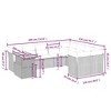 vidaXL Garden Sofa Set Grey PE rattan Large Modular Garden Sofa Set - 3 of 4