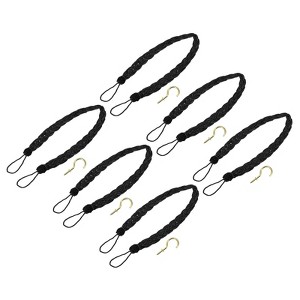Unique Bargains Polyester Handmade Braided Decorative Curtain Tiebacks with Metal Hooks - 1 of 4