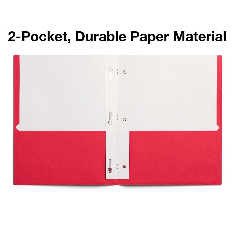 Staples 2-Pocket Folder with Fasteners Assorted 905754, 4 of 7
