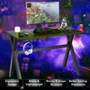 Costway X-Shaped Gaming Desk & Racing Style Massage Chair Set Home Office Black+White/Blue/Grey/Red - 3 of 4