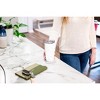 Elanze Designs 20 oz Stainless Steel On the Go Insulated Travel Tumbler With Push Top Lid, White Zebra Print White - 4 of 4
