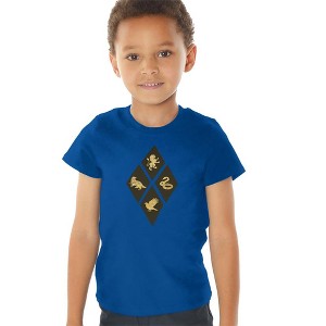 Toddler Boys' Harry Potter Diamond Lion Raven Snake And Badger T-Shirt - 1 of 4
