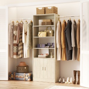 Besiost 25" - 103" Closet System with Cabinets, Wall-mounted Closet Organizer - 1 of 4