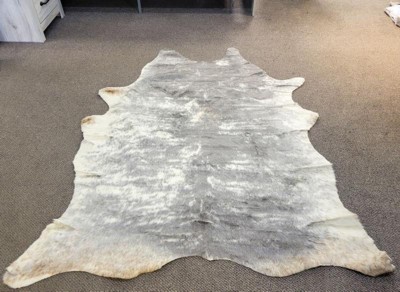 5'x6'6 Faux Cow Hide Rug Ivory - Linon : Target