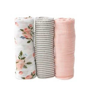 Little Unicorn Cotton Muslin Swaddle Blanket - 3pk - 1 of 4