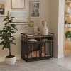 Dog Crate Furniture Style Heavy-Duty Dog House with Storage and Chew-Resistant Features, TV Stand with Double Doors, Modern End Table Crate Furniture - 3 of 4