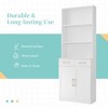 TIRAMISUBEST Bathroom Storage Cabinet, Cabinet with Two Doors and Drawers, Adjustable Shelf, Three-layer Open Shelf, MDF Board, White - 4 of 4