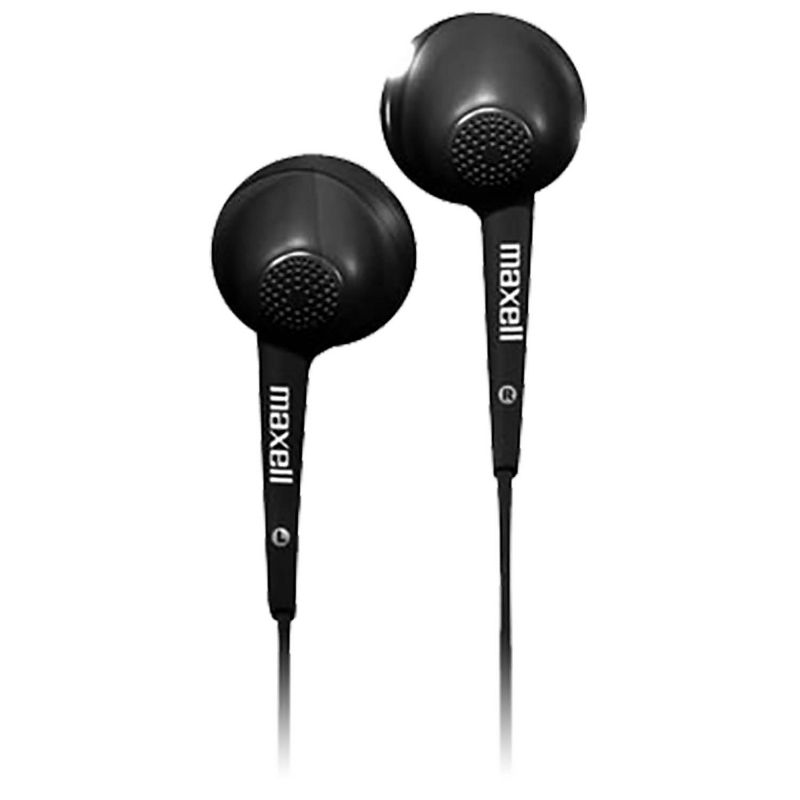 Maxell Jelleez Soft Earbuds with Mic, Black, Pack of 2, 3 of 4