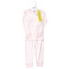 Hudson Baby Infant Girl Cotton Pajama Set, Soft Pink Stripe - image 2 of 4