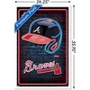 Trends International MLB Atlanta Braves - Neon Helmet 23 Framed Wall Poster Prints - image 3 of 4