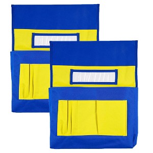 Carson Dellosa Education Chairback Buddy™ Pocket Chart, Blue/Yellow, Pack of 2 - 1 of 4