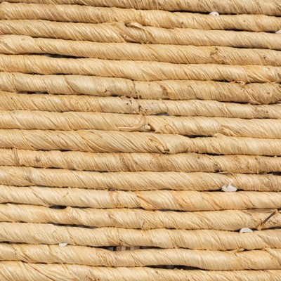 Natural Handwoven Corn Rope Round Barrel Coffee Table