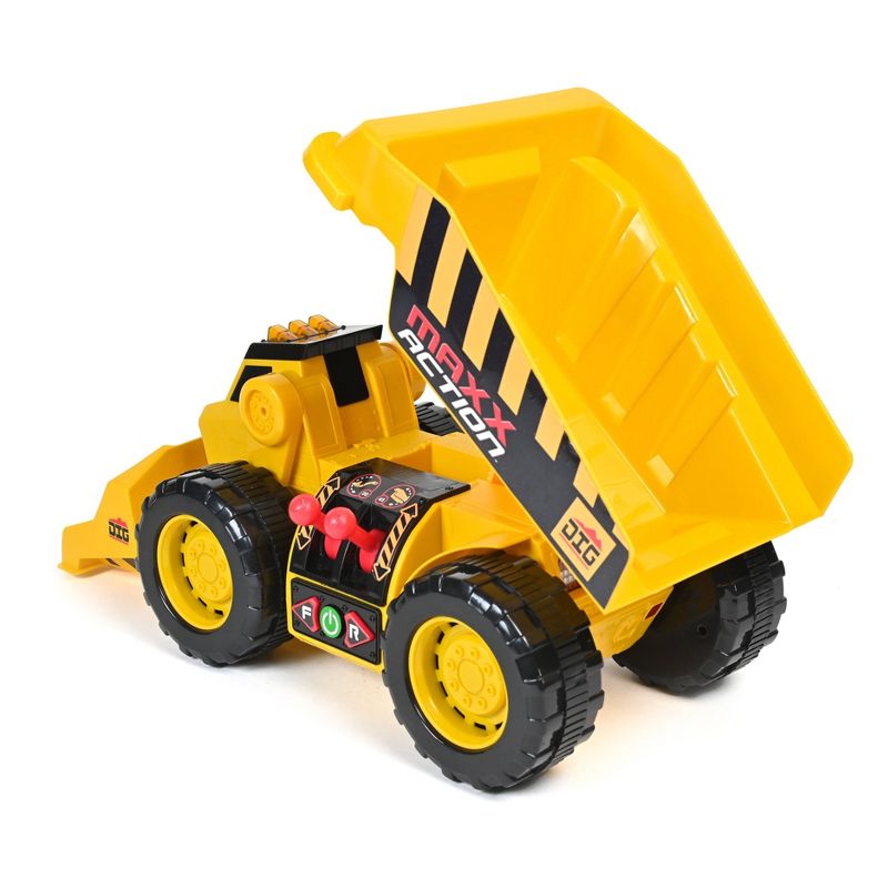 Maxx Action 2-N-1 Dig Rig Dump Truck and Front End Loader Toy Vehicle, 4 of 13