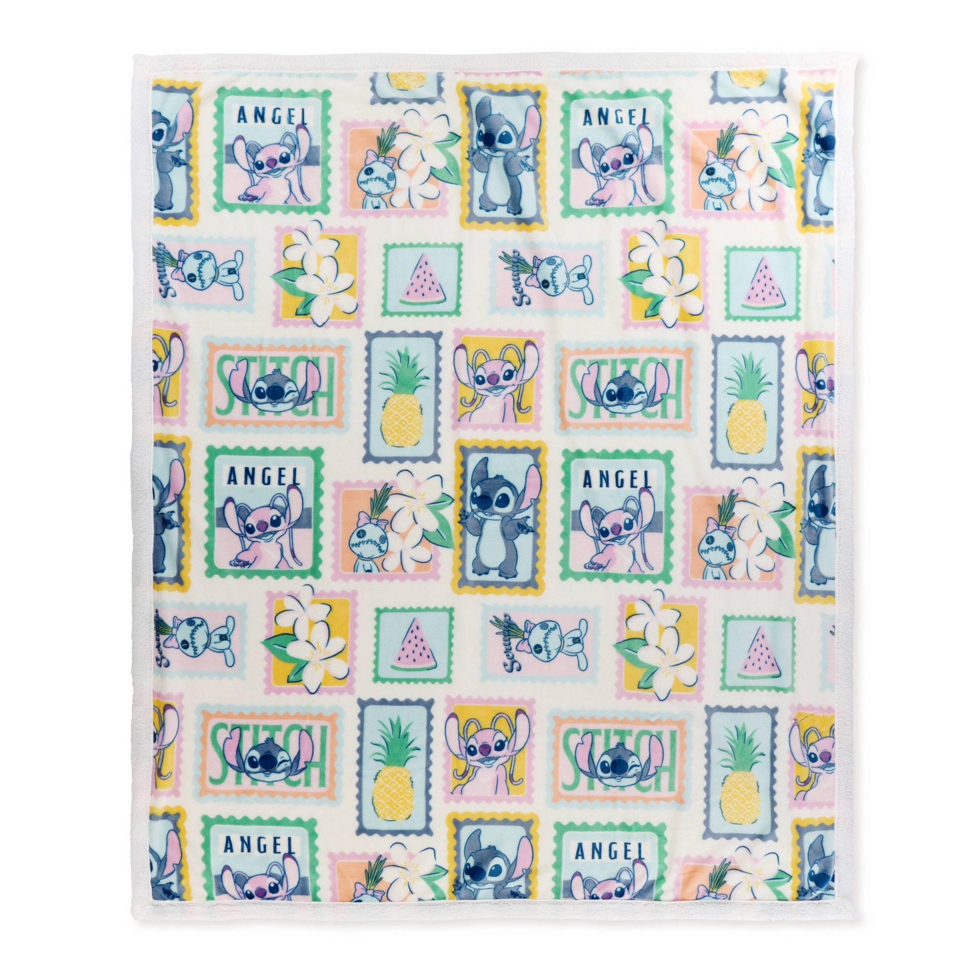 50"x60" Lilo & Stitch Faux Shearling Throw Blanket