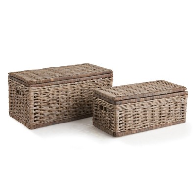 Plum & Post Normandy Storage Trunks, Set Of 2