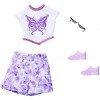 Barbie Fashion Outfit Bundle – Butterfly, Pink Party, Striped, Heart Print & Floral Sets with Accessories - 4 of 4