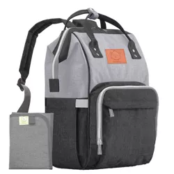 KeaBabies Original Diaper Bag Backpack, Multi Functional Water-resistant Baby Diaper Bags for Girl, Boy (Graphite)