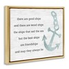 Stupell Industries Inspirational Friendship Quote Boat Ship Anchor Silhouette Floating Frame Canvas Art - 2 of 4