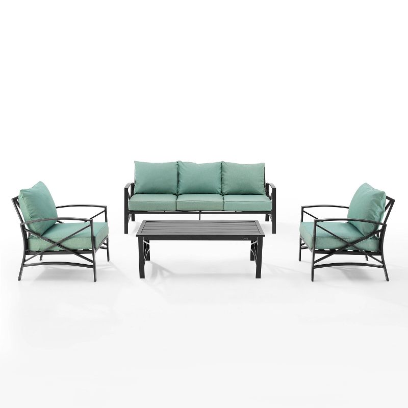 Crosley 4pc Kaplan Outdoor Sofa Set, 3 of 11