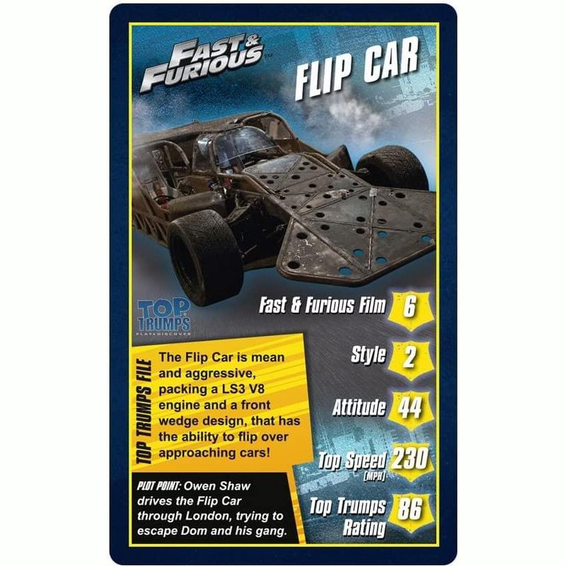 Top Trumps Fast and Furious Top Trumps Card Game, 3 of 5