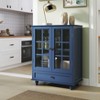 Okak Sideboard Cabinet, Bufft Cabinet with 2 Doors and 3 Shelves, Storage Cabinet for Living Room, Dining Room, Kitchen, Blue - 2 of 4