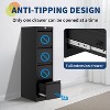 4-Drawer File Cabinet with Lock, Metal Filing Cabinet for Letter/Legal/A4/F4 Documents, Vertical Storage for Home Office, Black - 4 of 4