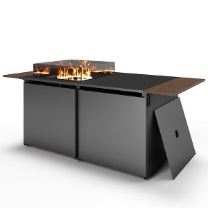 Lausaint Home 64" Gas Fire Pit Table with expandable Tabletop, 55,000 BTU - 1 of 4