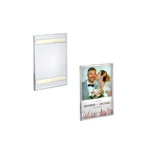 Azar Displays Self Adhesive Clear Acrylic Sign Holder Frames, 2 -Pack - 1 of 4