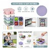 BRINJOY 6-Pack, 4-Compartment Eco-Friendly Bento Lunch Box Containers | Wheat Straw Meal Prep Set with Utensils & Food Picks | Non-Toxic & Stackable - 2 of 4