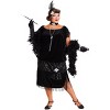 HalloweenCostumes.com Women's Black Plus Size Flapper Costume - 3 of 3