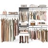 Besiost 154-In Closet Organizer System Wall-mounted with Extendable Hanging Rods - 2 of 4