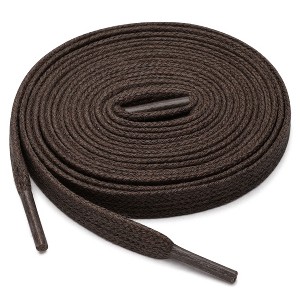 Elerevyo Waxed Cotton Leather Boots Shoes Flat Shoelaces 2 Pairs - 1 of 4