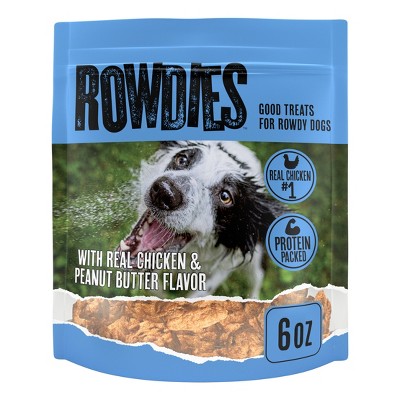 Rowdies Peanut Butter Flavor Dog Treats - 6oz