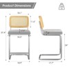 Bencmate Dining Chairs, Counter Height Bar Stools Set of 2, Upholstered Velvet Barstools, 24 inch, Gray, 17.7"*18.9"*37.4" - 2 of 4