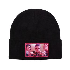 KPop Demon Hunters Huntr/x Black Cuff Knit Beanie - 1 of 3