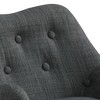 Gulches Fenix 19.5"W Gray Linen Kids Chair - Button Tufted Back, Wooden Legs, Comfortable for Kids - 4 of 4