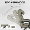 NicBex Office Chair Height Adjustable Modern Velvet Ergonomic Chair Computer Chair with Headrest, Footrest and Armrests for Office, Study, Green - 4 of 4